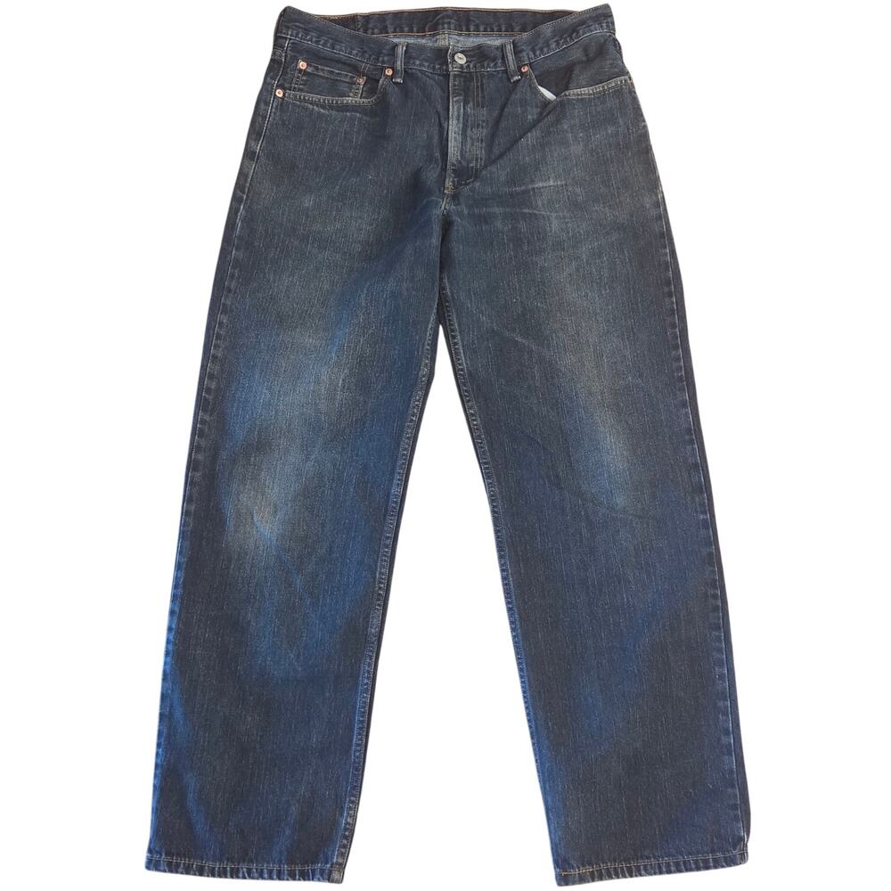 Classic Levi's 550 Relaxed Fit Jeans - Navy Blue W36 L32